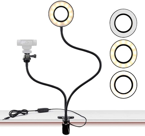 Foleto Desktop Selfie Ring Light With Tripod Stand
