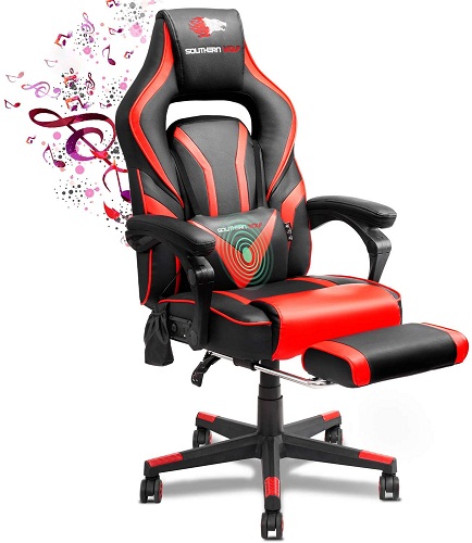 SOUTHERN WOLF Gaming Chair With Speakers And Vibration